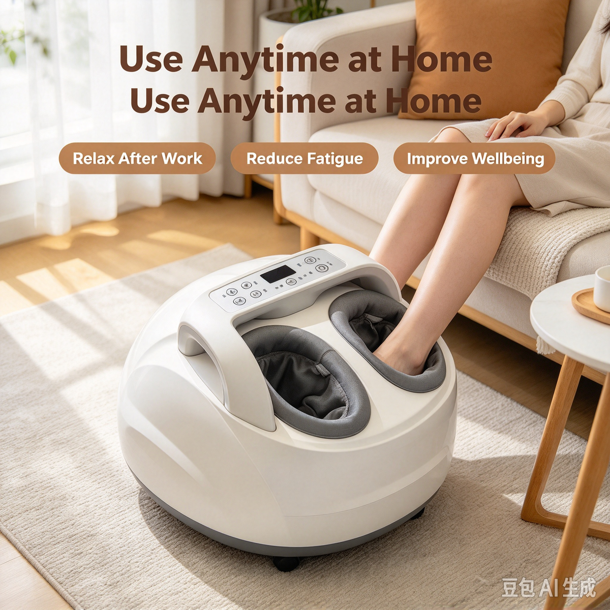 Foot Massager Machine with Deep Kneading, Air Compression and Heat Therapy