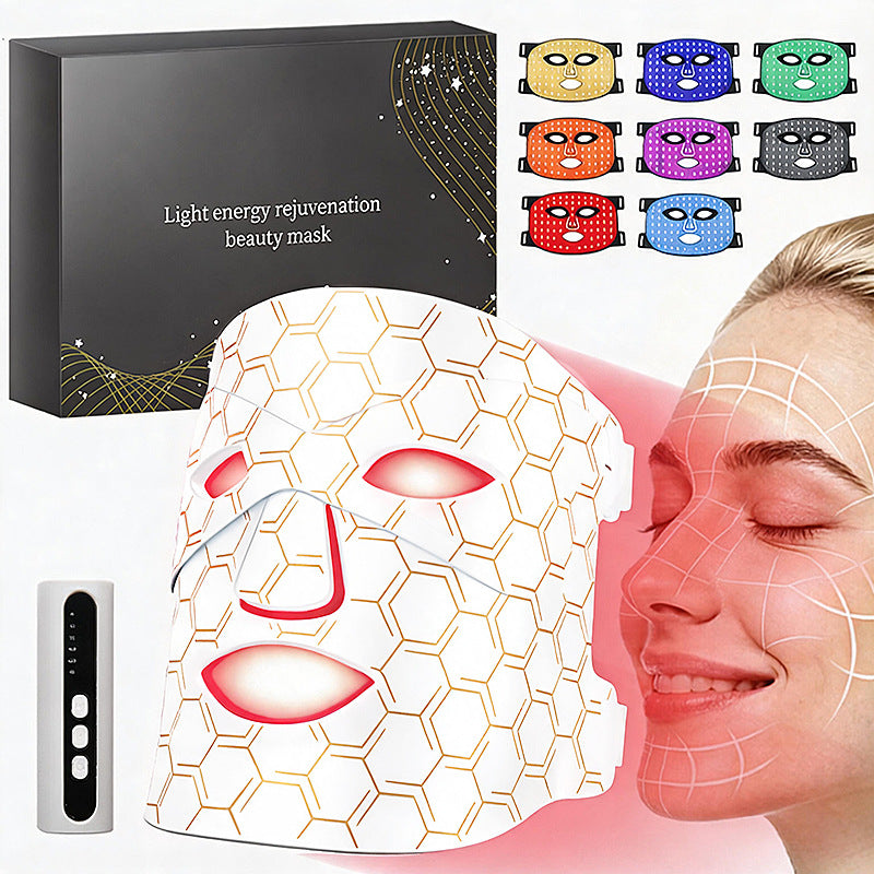 7-Color Silicone LED Light Therapy Face Mask